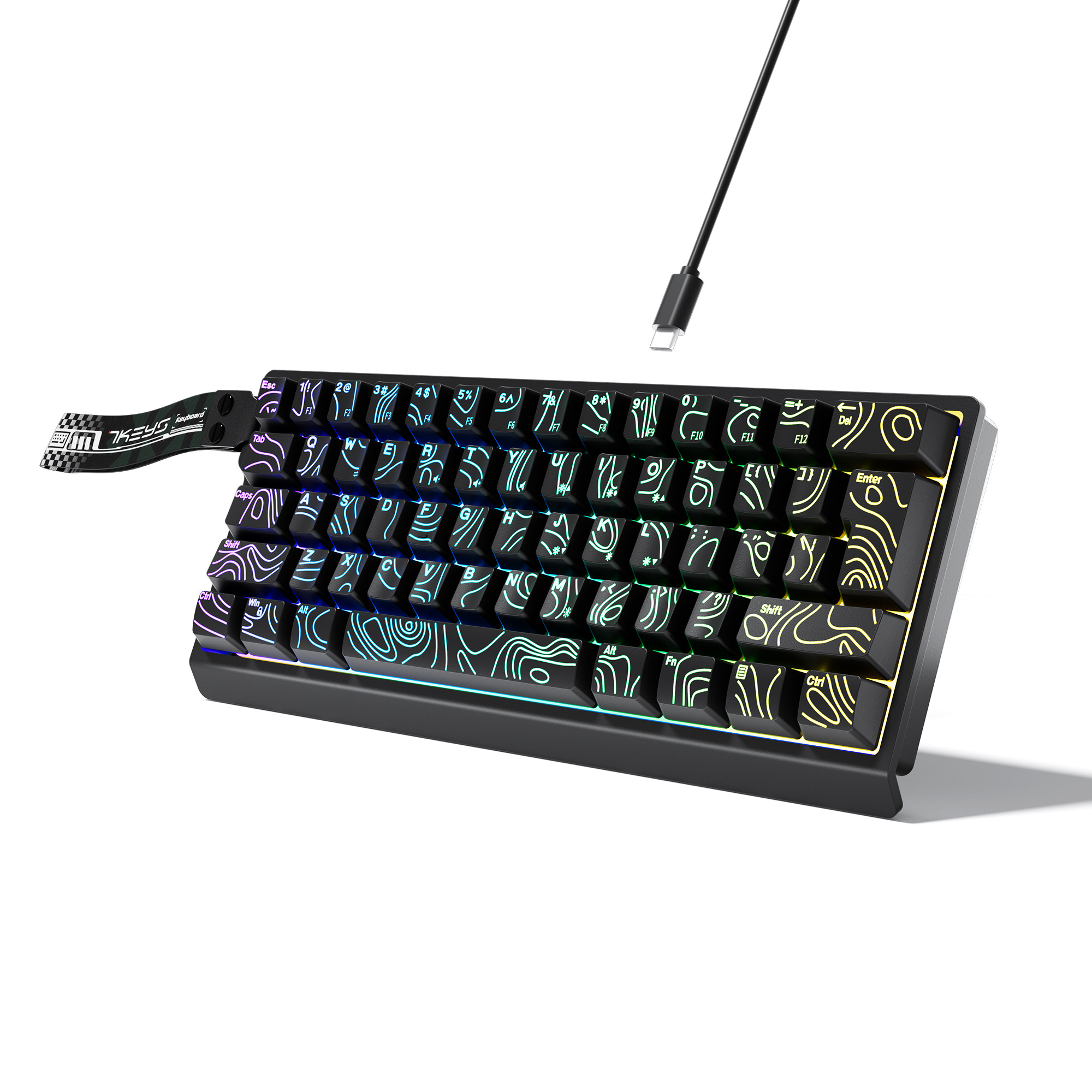 Keyboard Gaming Transparent - Компактная проводная клавиатура с RGB-подсветкой и