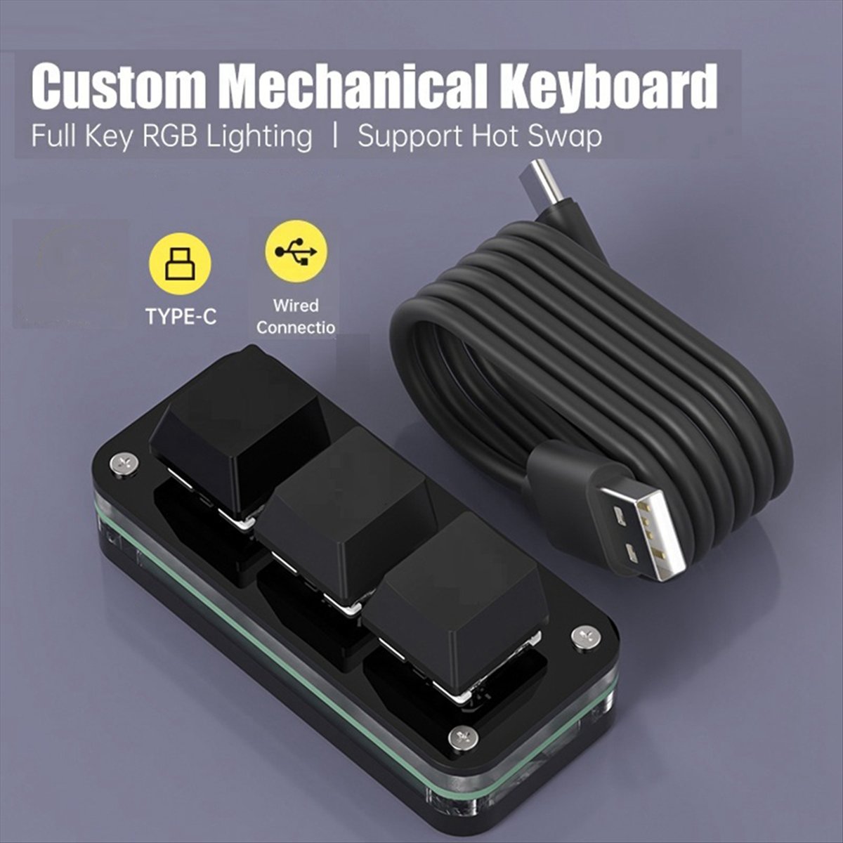 Gaming Keyboard Types - Мини-клавиатура doyou с 3 программируемыми макросами