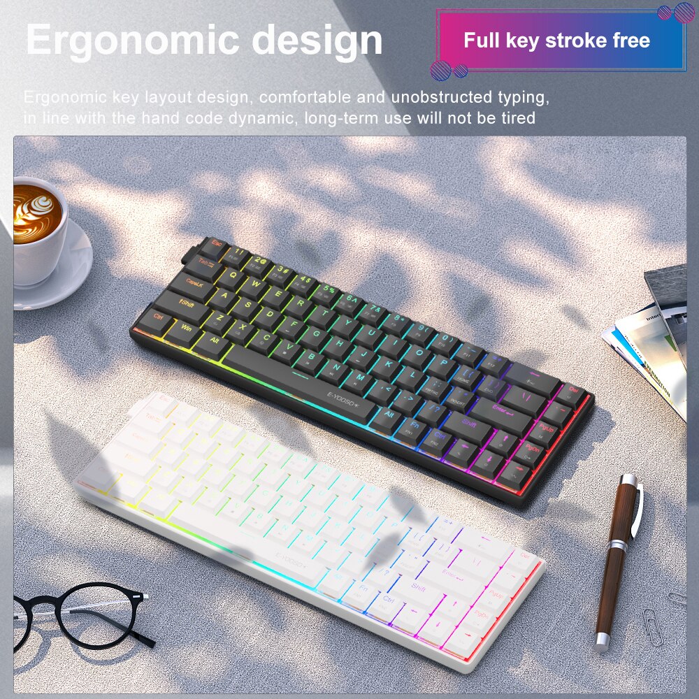 E-YOOSO A68 RGB Mini Slim USB  – обзор и цена Gaming Keyboard Mobile