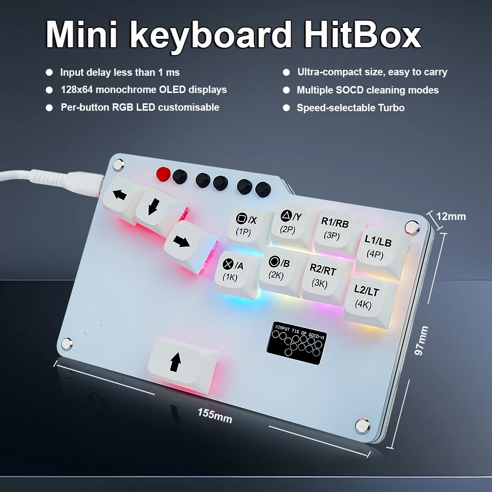 Hitbox Mini GP2040 CE Карманна – обзор и цена Gaming Keyboard No Rgb