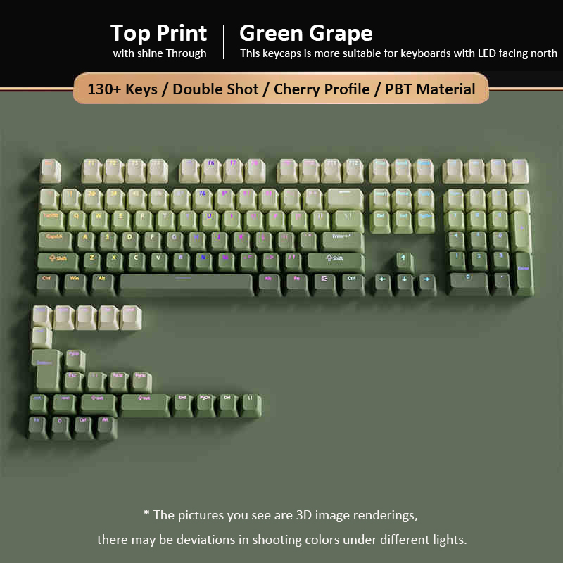 Колпачки клавиш Green Grape с  – обзор и цена Gaming Keyboard No Rgb