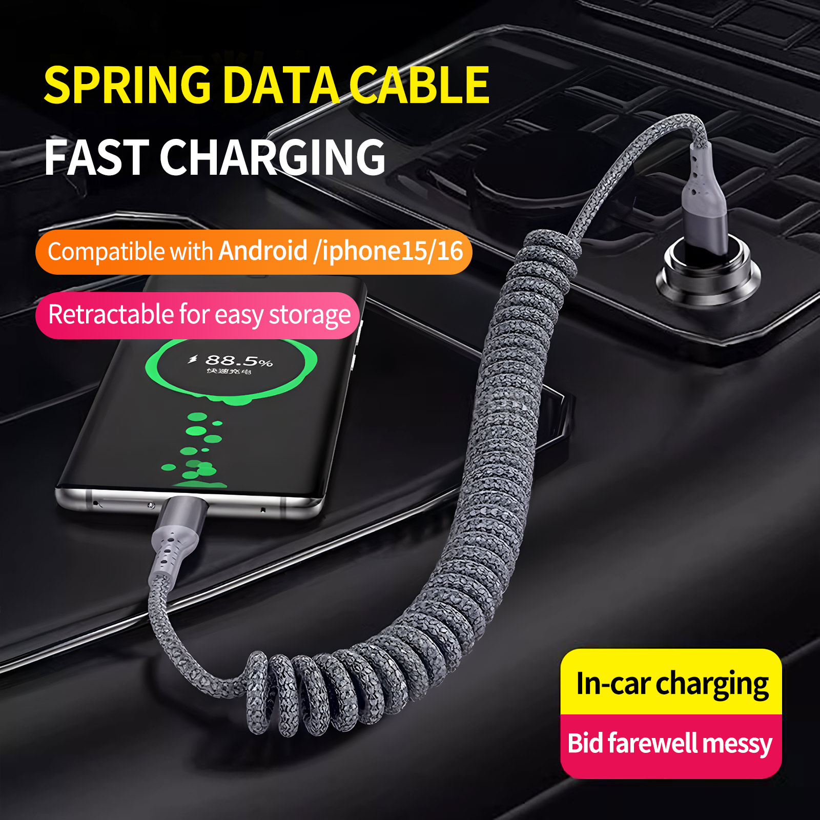 Кабель USB-A на USB-C с угловы – обзор и цена Coiled Usb Cable