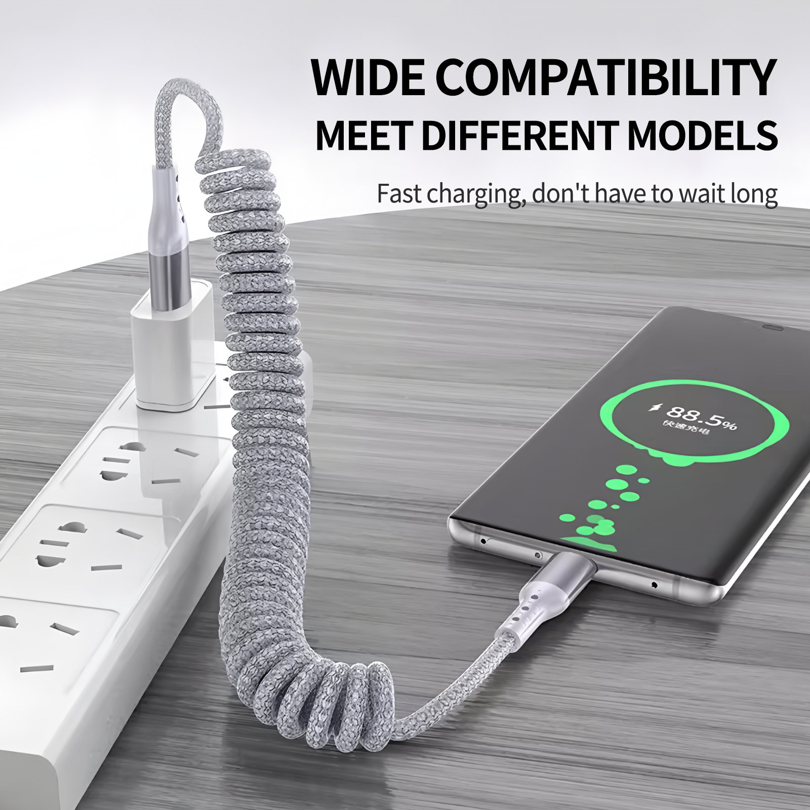 Кабель USB-A на USB-C с угловы – обзор и цена Coiled Usb Cable